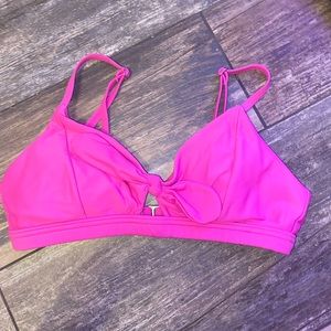 Neon pink bikini top